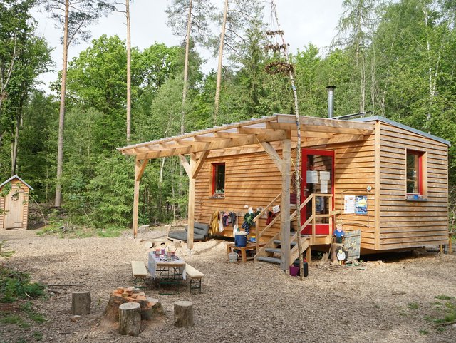 Der Waldkindergarten bei Niedersteinach.