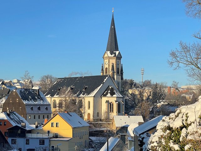 Blick auf Pockau-Lengefeld.