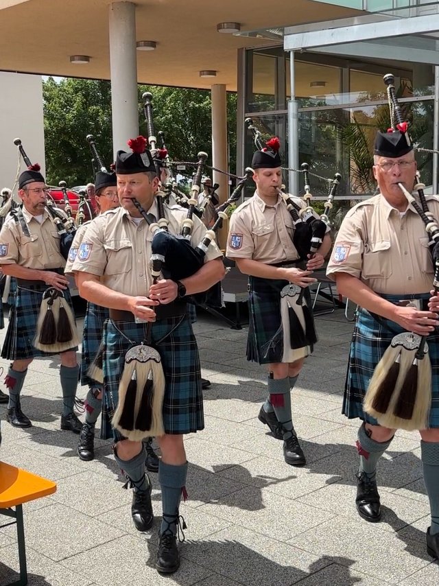 Dudelsackspieler der Hohenloher Highlander Pipes & Drums